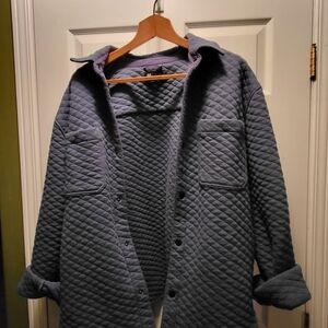 XL Quilted Blue Shacket